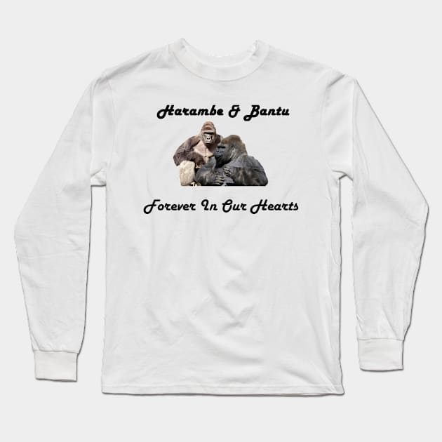 Harambe and Bantu forever in our hearts (Black) Long Sleeve T-Shirt by harambism